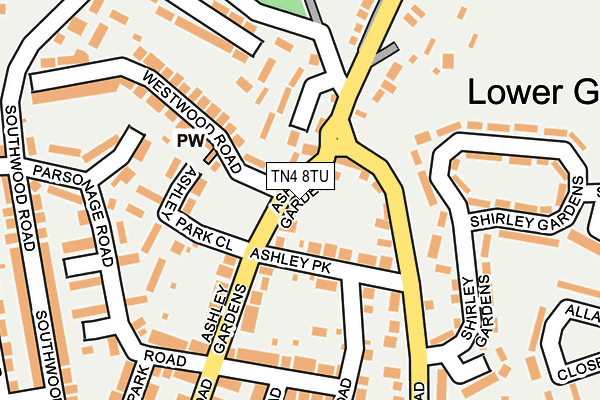 TN4 8TU map - OS OpenMap – Local (Ordnance Survey)