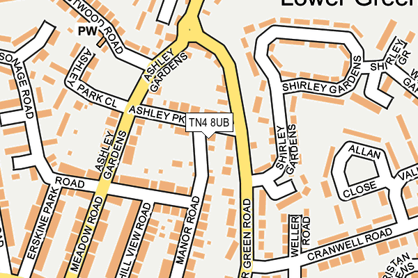 TN4 8UB map - OS OpenMap – Local (Ordnance Survey)