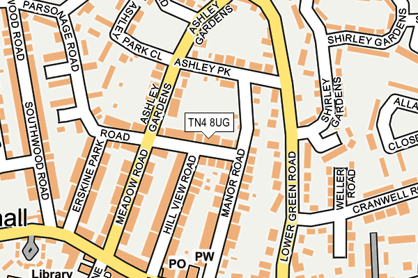 TN4 8UG map - OS OpenMap – Local (Ordnance Survey)