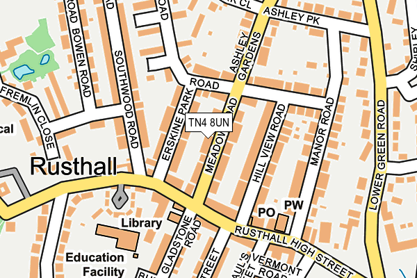 TN4 8UN map - OS OpenMap – Local (Ordnance Survey)