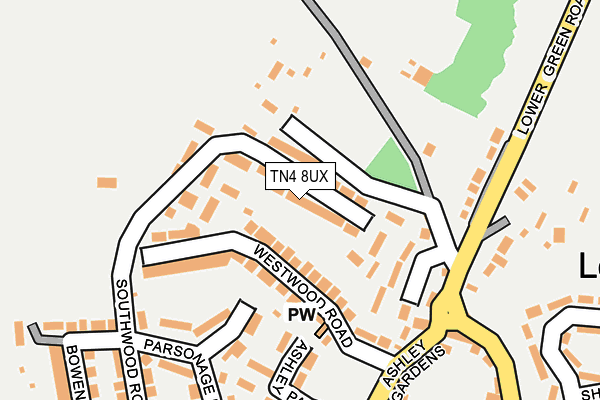 TN4 8UX map - OS OpenMap – Local (Ordnance Survey)
