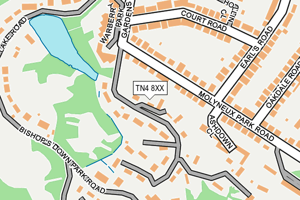 TN4 8XX map - OS OpenMap – Local (Ordnance Survey)