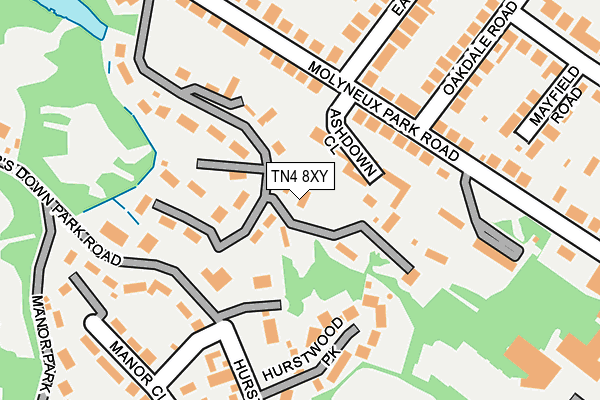 TN4 8XY map - OS OpenMap – Local (Ordnance Survey)