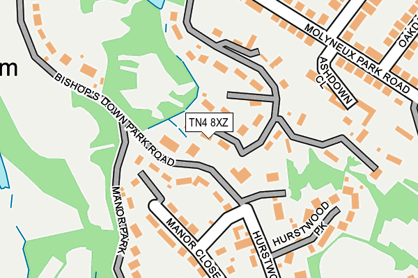 TN4 8XZ map - OS OpenMap – Local (Ordnance Survey)