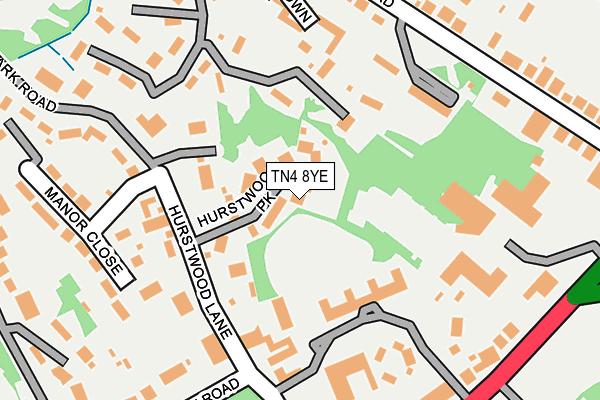 TN4 8YE map - OS OpenMap – Local (Ordnance Survey)