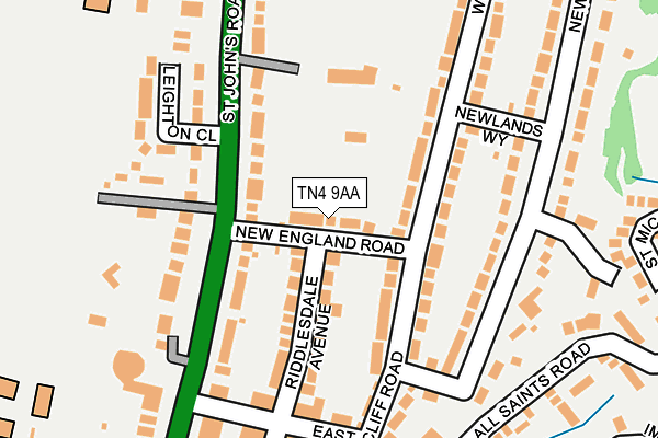 TN4 9AA map - OS OpenMap – Local (Ordnance Survey)
