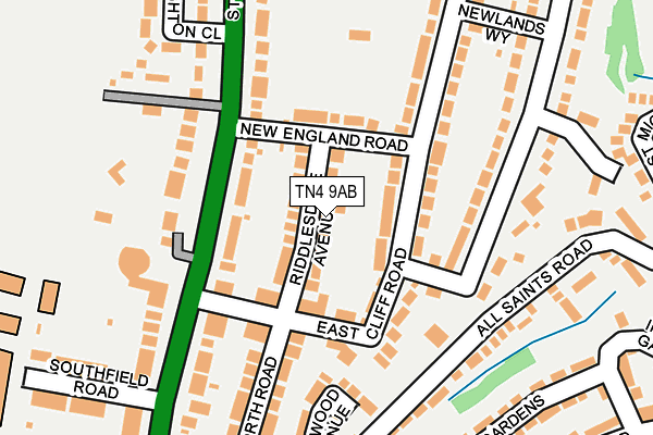 TN4 9AB map - OS OpenMap – Local (Ordnance Survey)