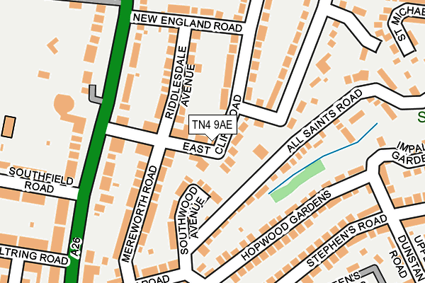 TN4 9AE map - OS OpenMap – Local (Ordnance Survey)