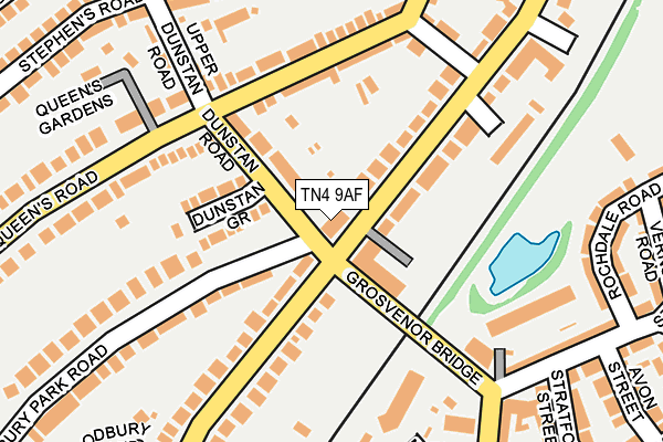 TN4 9AF map - OS OpenMap – Local (Ordnance Survey)