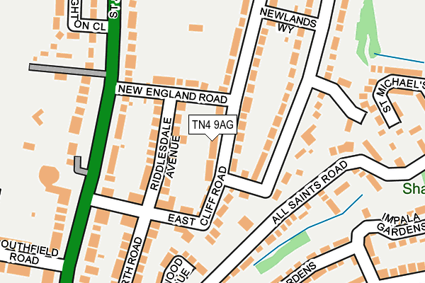 TN4 9AG map - OS OpenMap – Local (Ordnance Survey)