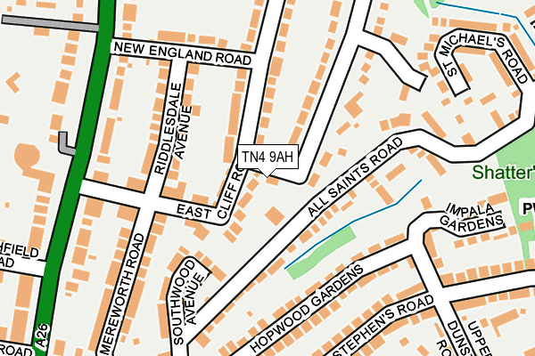 TN4 9AH map - OS OpenMap – Local (Ordnance Survey)