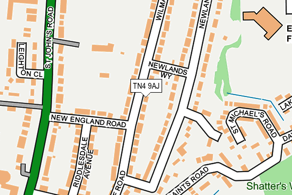 TN4 9AJ map - OS OpenMap – Local (Ordnance Survey)