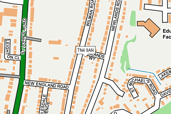 TN4 9AN map - OS OpenMap – Local (Ordnance Survey)