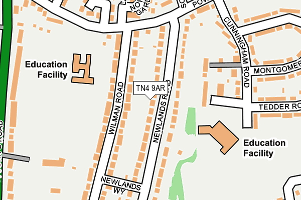 TN4 9AR map - OS OpenMap – Local (Ordnance Survey)