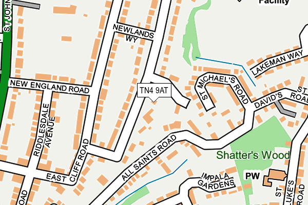 TN4 9AT map - OS OpenMap – Local (Ordnance Survey)