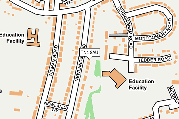TN4 9AU map - OS OpenMap – Local (Ordnance Survey)