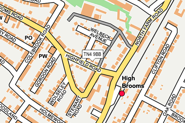 TN4 9BB map - OS OpenMap – Local (Ordnance Survey)