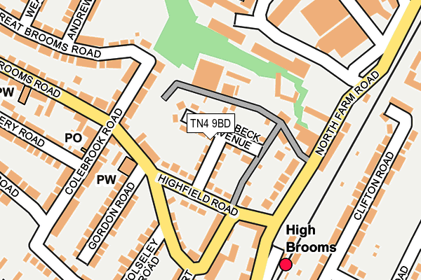 TN4 9BD map - OS OpenMap – Local (Ordnance Survey)