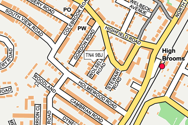 TN4 9BJ map - OS OpenMap – Local (Ordnance Survey)