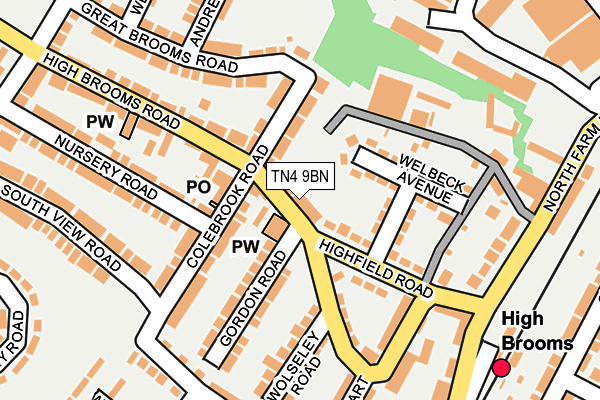 TN4 9BN map - OS OpenMap – Local (Ordnance Survey)