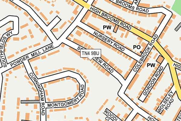 TN4 9BU map - OS OpenMap – Local (Ordnance Survey)