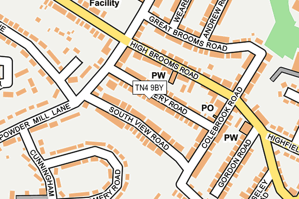 TN4 9BY map - OS OpenMap – Local (Ordnance Survey)