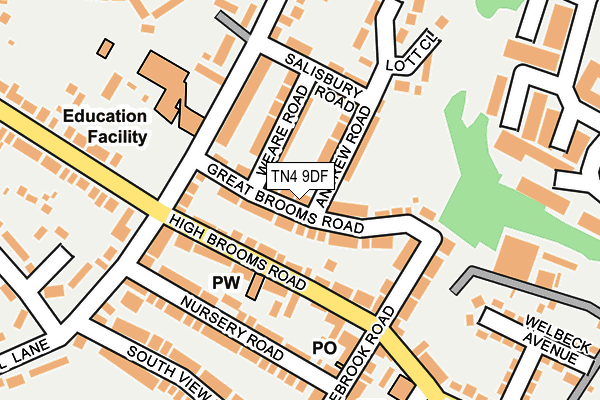 TN4 9DF map - OS OpenMap – Local (Ordnance Survey)