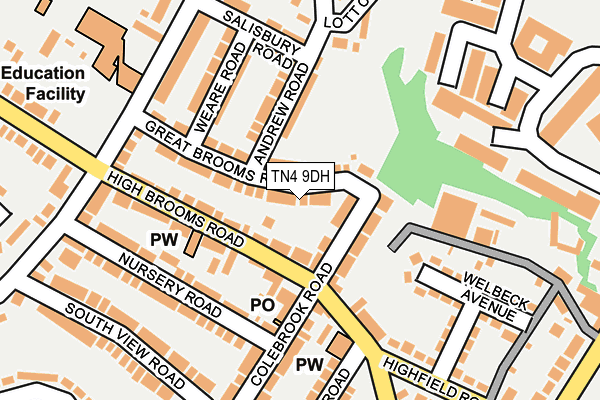 TN4 9DH map - OS OpenMap – Local (Ordnance Survey)