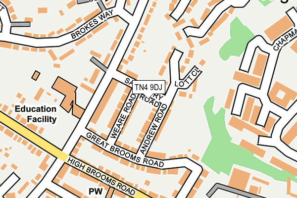 TN4 9DJ map - OS OpenMap – Local (Ordnance Survey)
