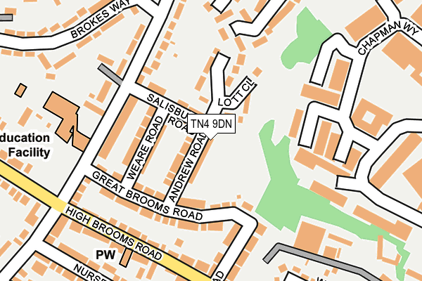 TN4 9DN map - OS OpenMap – Local (Ordnance Survey)