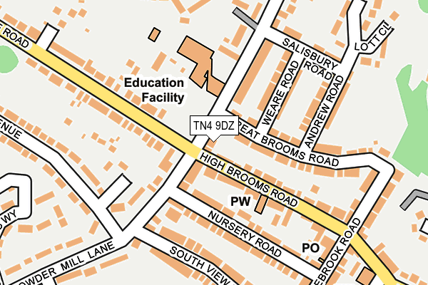 TN4 9DZ map - OS OpenMap – Local (Ordnance Survey)