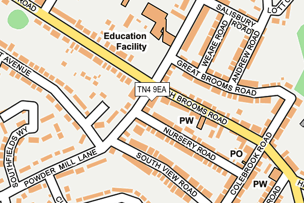 TN4 9EA map - OS OpenMap – Local (Ordnance Survey)