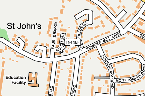 TN4 9EF map - OS OpenMap – Local (Ordnance Survey)