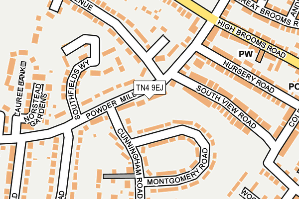 TN4 9EJ map - OS OpenMap – Local (Ordnance Survey)