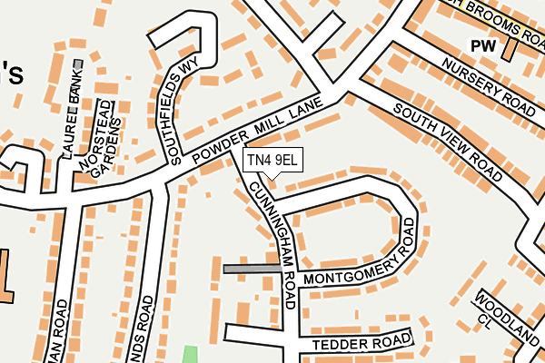 TN4 9EL map - OS OpenMap – Local (Ordnance Survey)