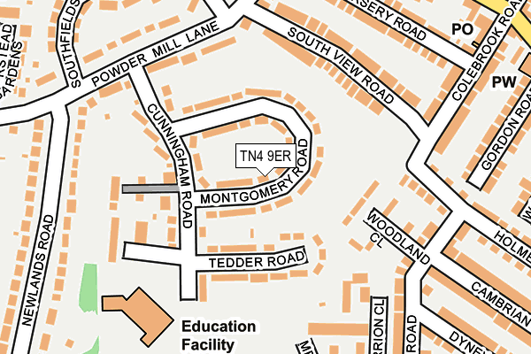 TN4 9ER map - OS OpenMap – Local (Ordnance Survey)