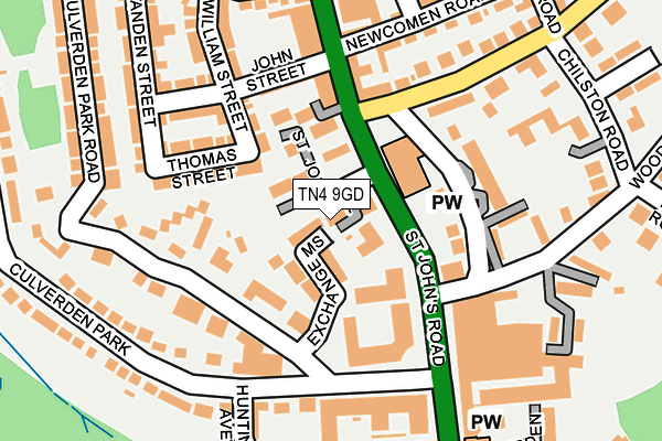 TN4 9GD map - OS OpenMap – Local (Ordnance Survey)