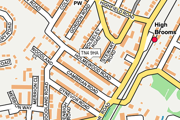 TN4 9HA map - OS OpenMap – Local (Ordnance Survey)