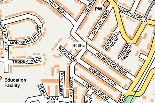 TN4 9HE map - OS OpenMap – Local (Ordnance Survey)