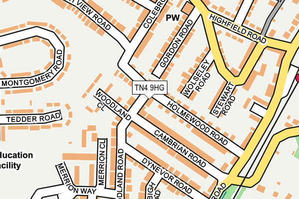 TN4 9HG map - OS OpenMap – Local (Ordnance Survey)