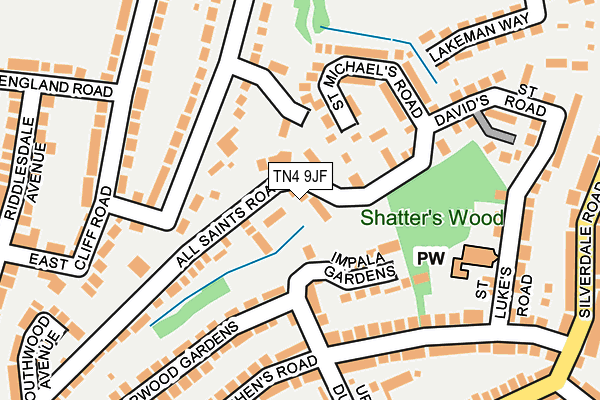 Map of THE SPORT CLUB (EAGLES) COMMUNITY INTEREST COMPANY at local scale