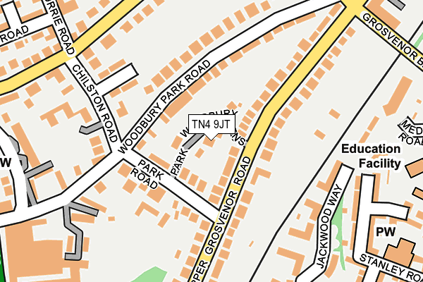 TN4 9JT map - OS OpenMap – Local (Ordnance Survey)