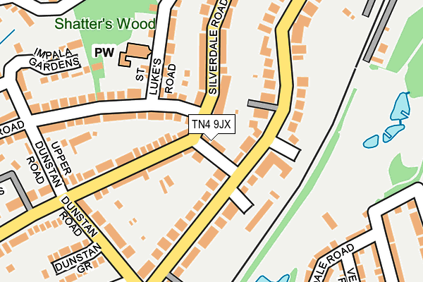 TN4 9JX map - OS OpenMap – Local (Ordnance Survey)