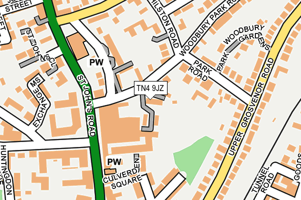 TN4 9JZ map - OS OpenMap – Local (Ordnance Survey)