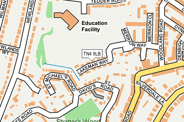 TN4 9LB map - OS OpenMap – Local (Ordnance Survey)