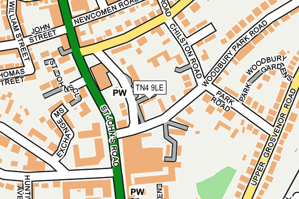 TN4 9LE map - OS OpenMap – Local (Ordnance Survey)