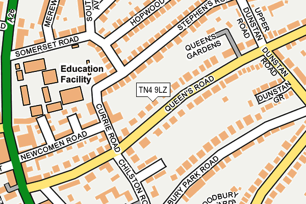 TN4 9LZ map - OS OpenMap – Local (Ordnance Survey)