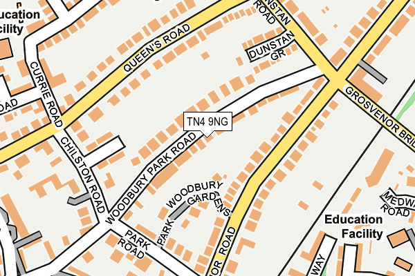 TN4 9NG map - OS OpenMap – Local (Ordnance Survey)