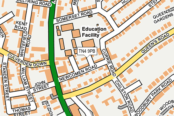 TN4 9PB map - OS OpenMap – Local (Ordnance Survey)