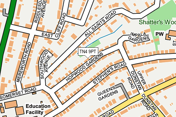 TN4 9PT map - OS OpenMap – Local (Ordnance Survey)